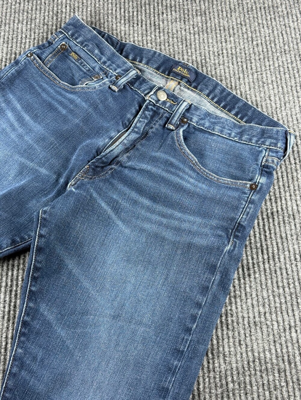 Polo Ralph Lauren Varick Slim Straight Denim Jeans Mens 32x30 Med Wash Stretch